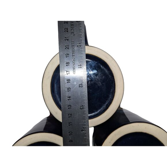 Set 3 Ceramic Gradient Blue Yellow Coffee Mugs 12 Oz Each - Picture 10 of 15